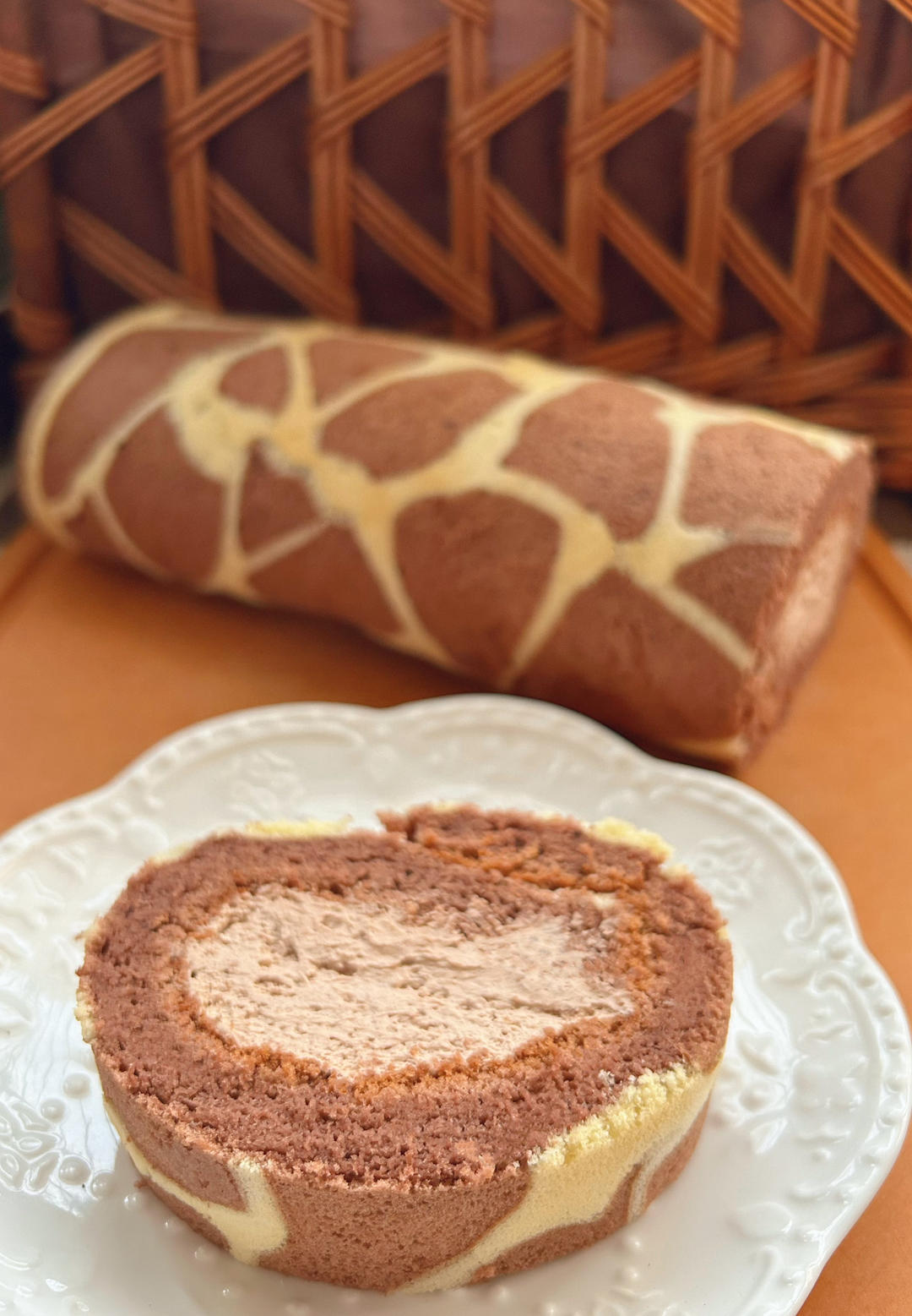 长颈鹿可可蛋糕卷