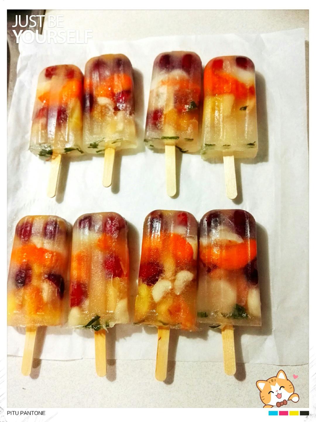 低卡路里综合水果冰棒