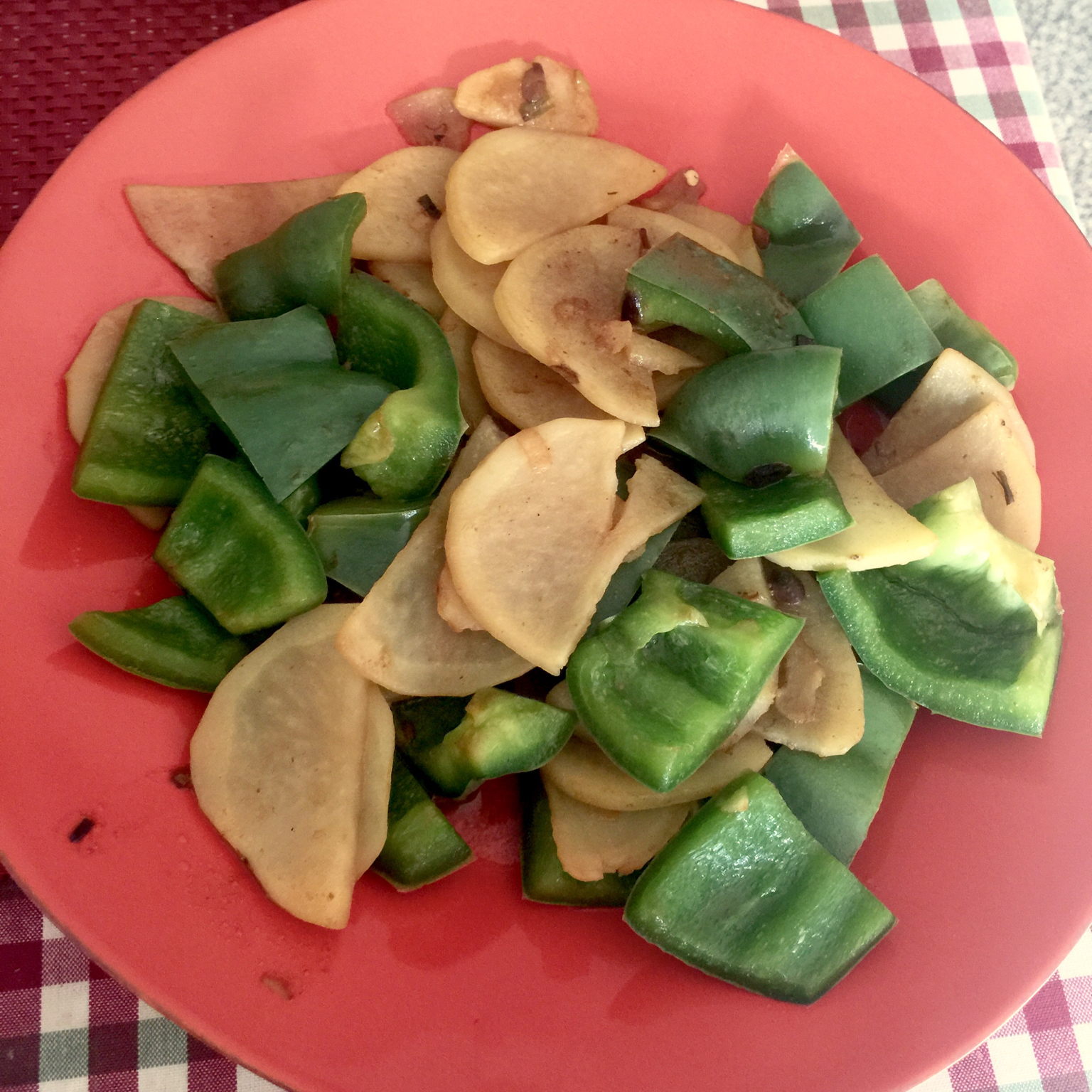 土豆青椒炒肉片