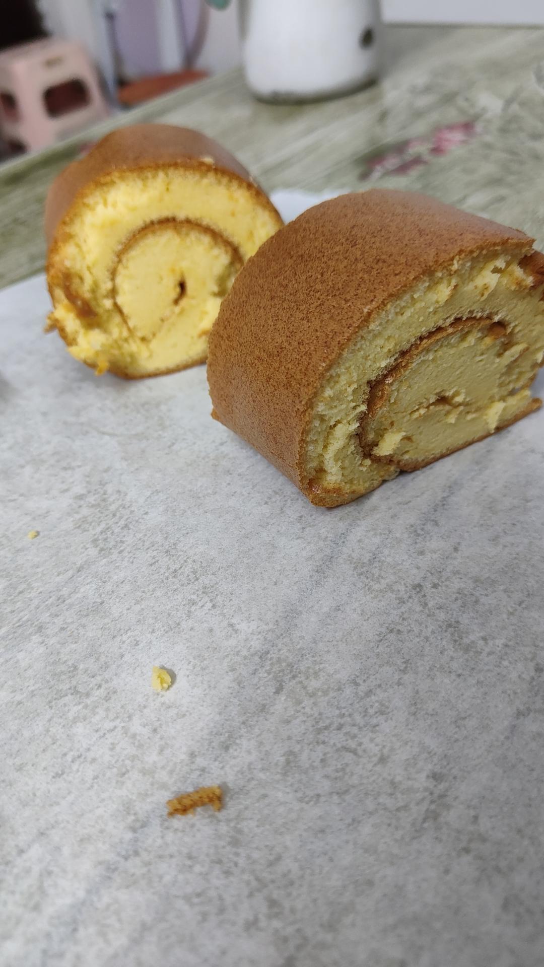 原味蛋糕卷㊙️不掉皮不开裂配方分享
