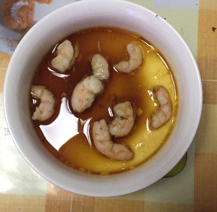 ﹌时光安好做的鲜虾蒸蛋