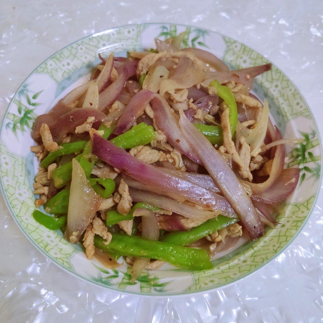 洋葱青椒炒肉丝