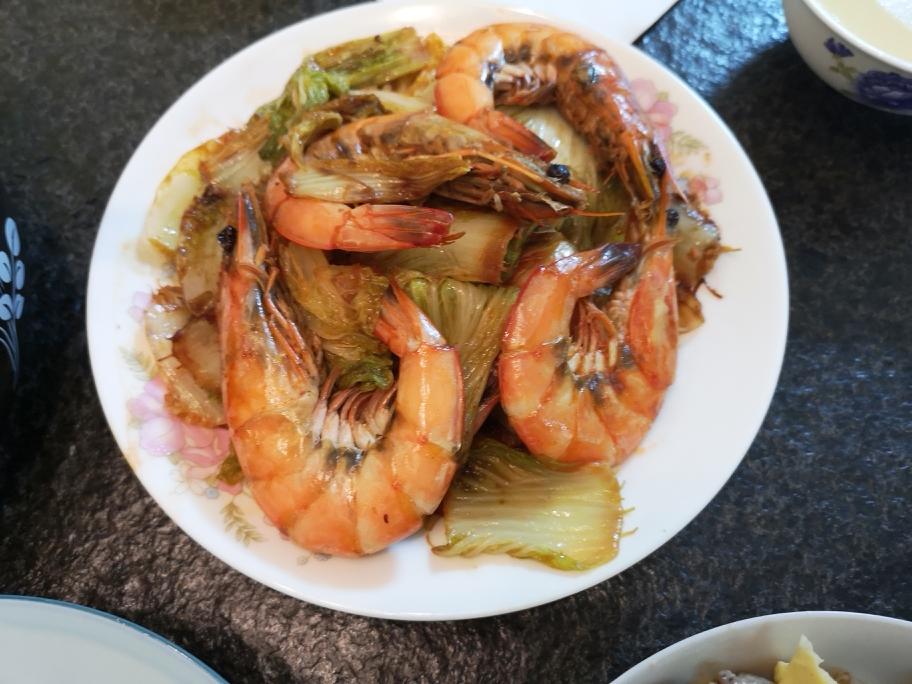 大虾炒白菜