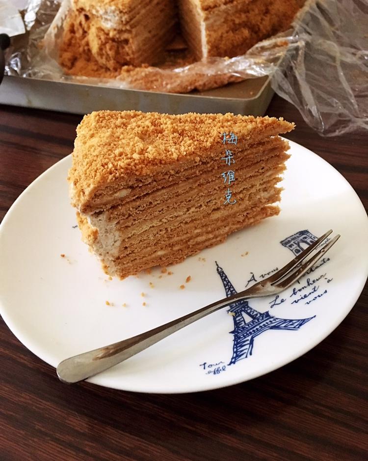 gingin做的俄罗斯蜂蜜蛋糕 千层蛋糕【又名提拉米苏】