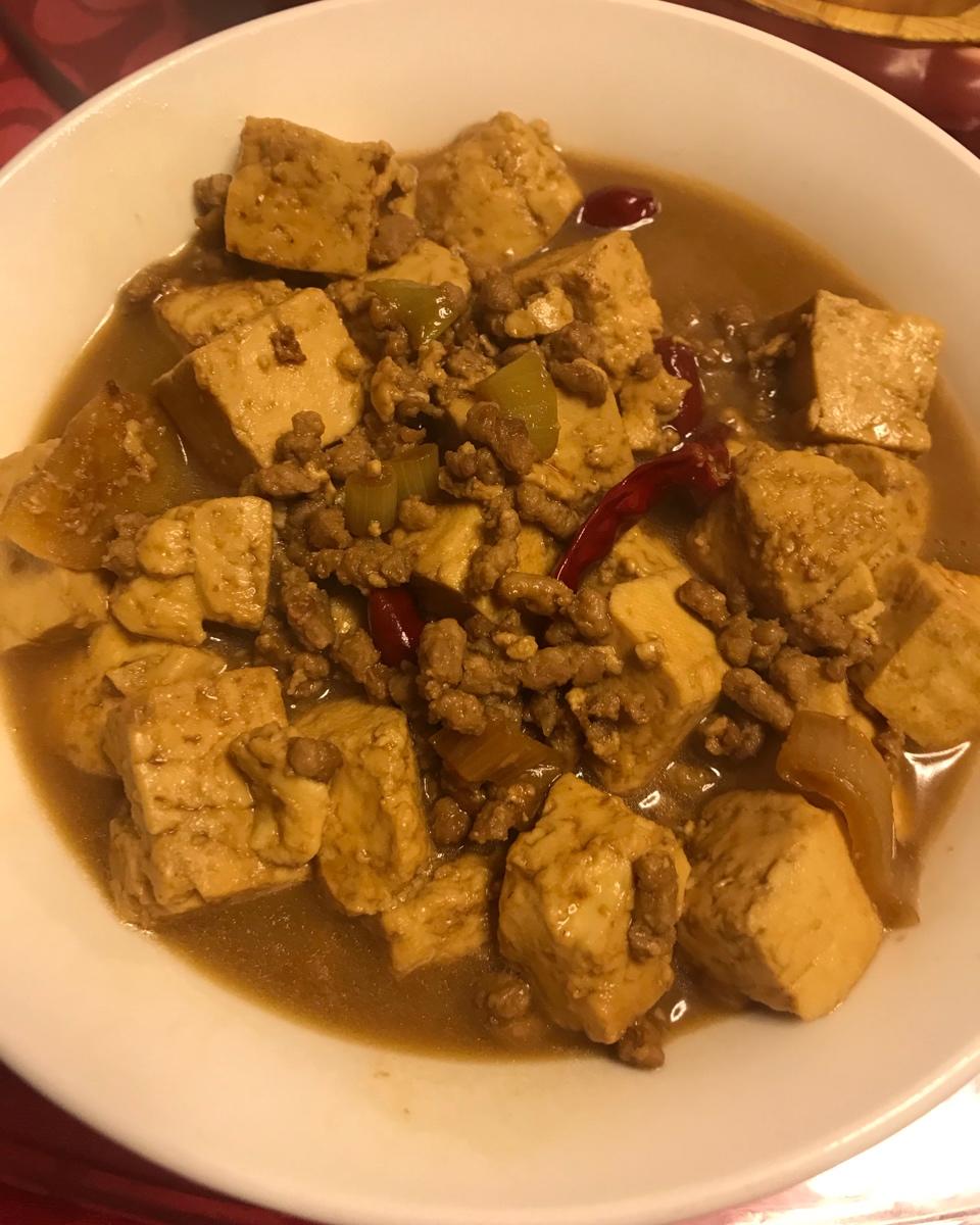 家常红烧肉末豆腐