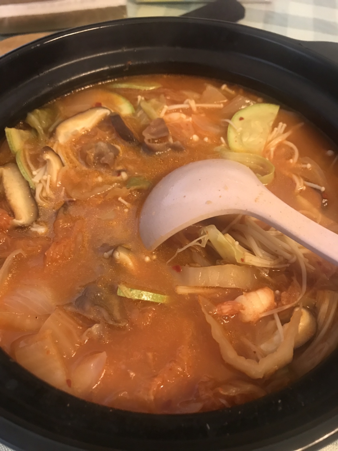 韩国泡菜三鲜汤的做法