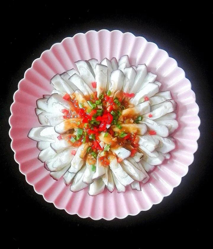 fhg花儿朵朵做的蒸菜不上火～菊花茄子