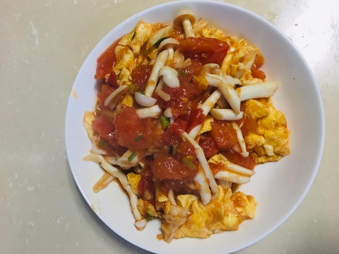 茄汁海鲜菇滑蛋