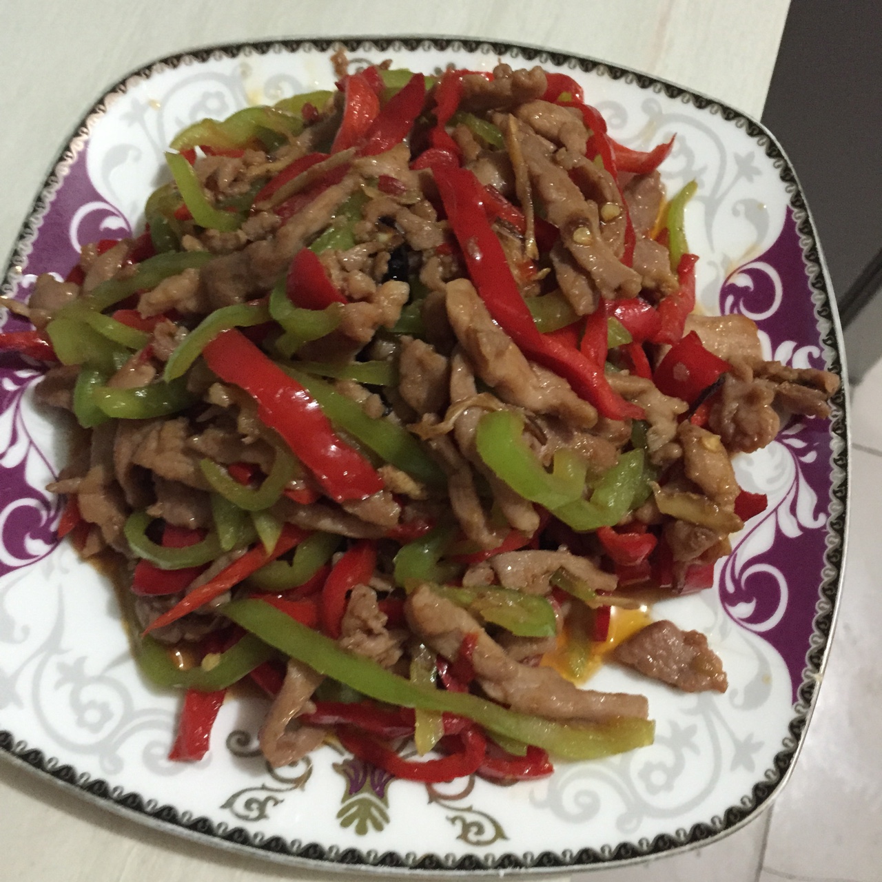 青椒炒肉丝