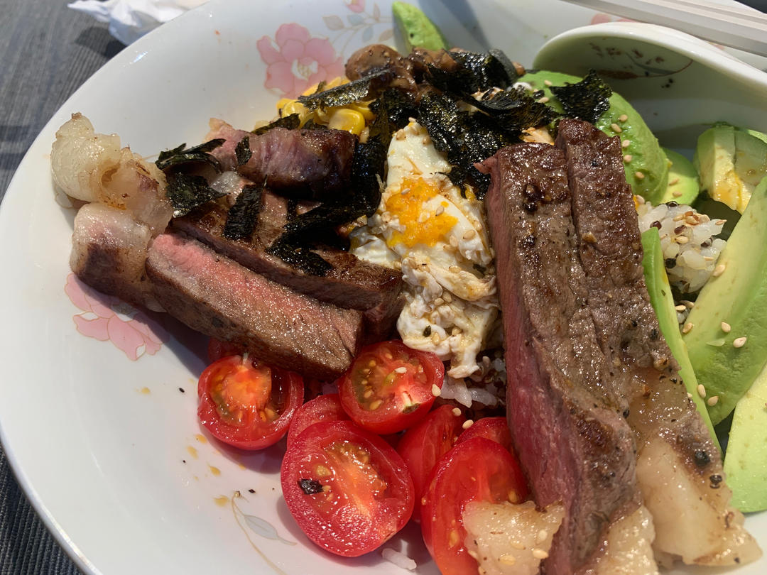 绝绝子！高蛋白又低脂！牛排波奇饭！