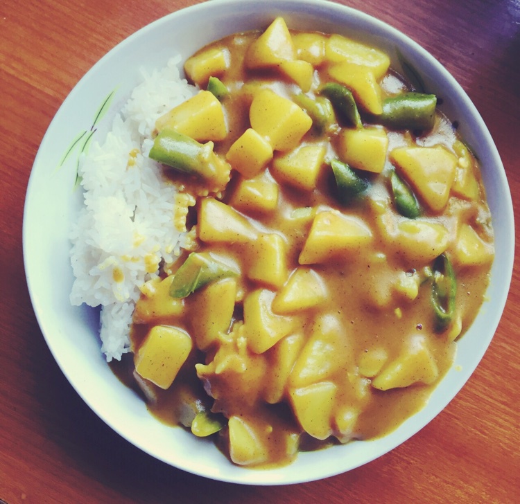 素咖喱饭