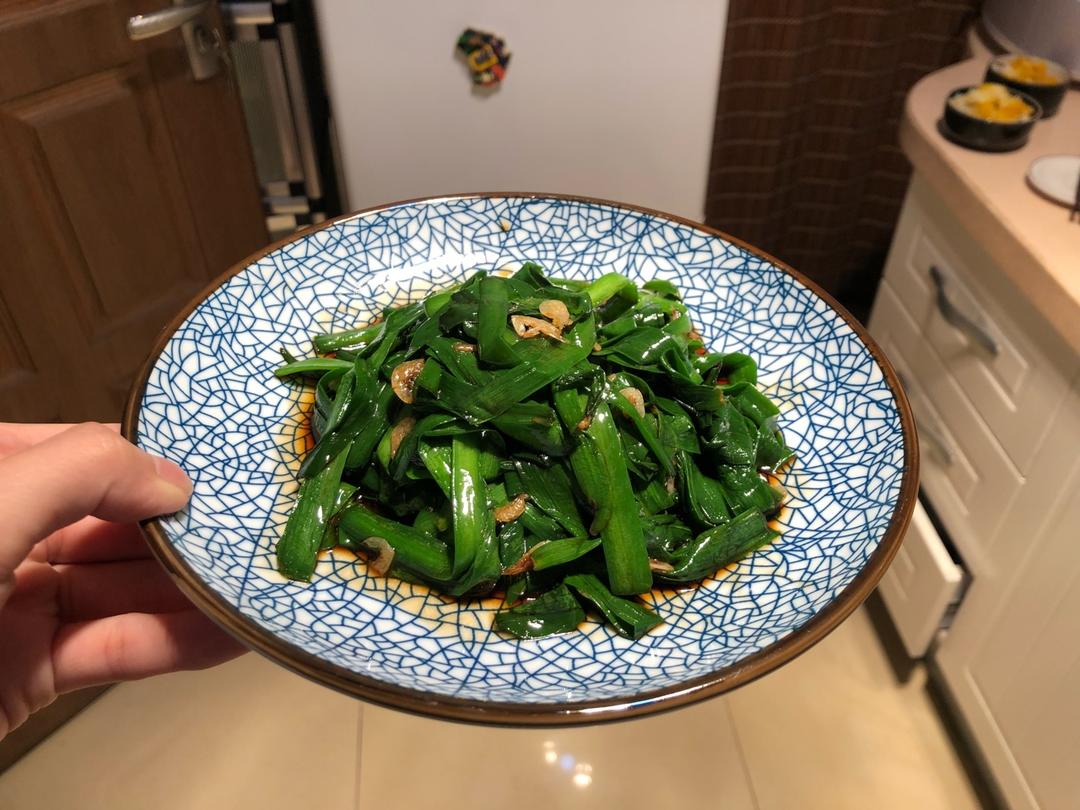 韭菜炒虾皮
