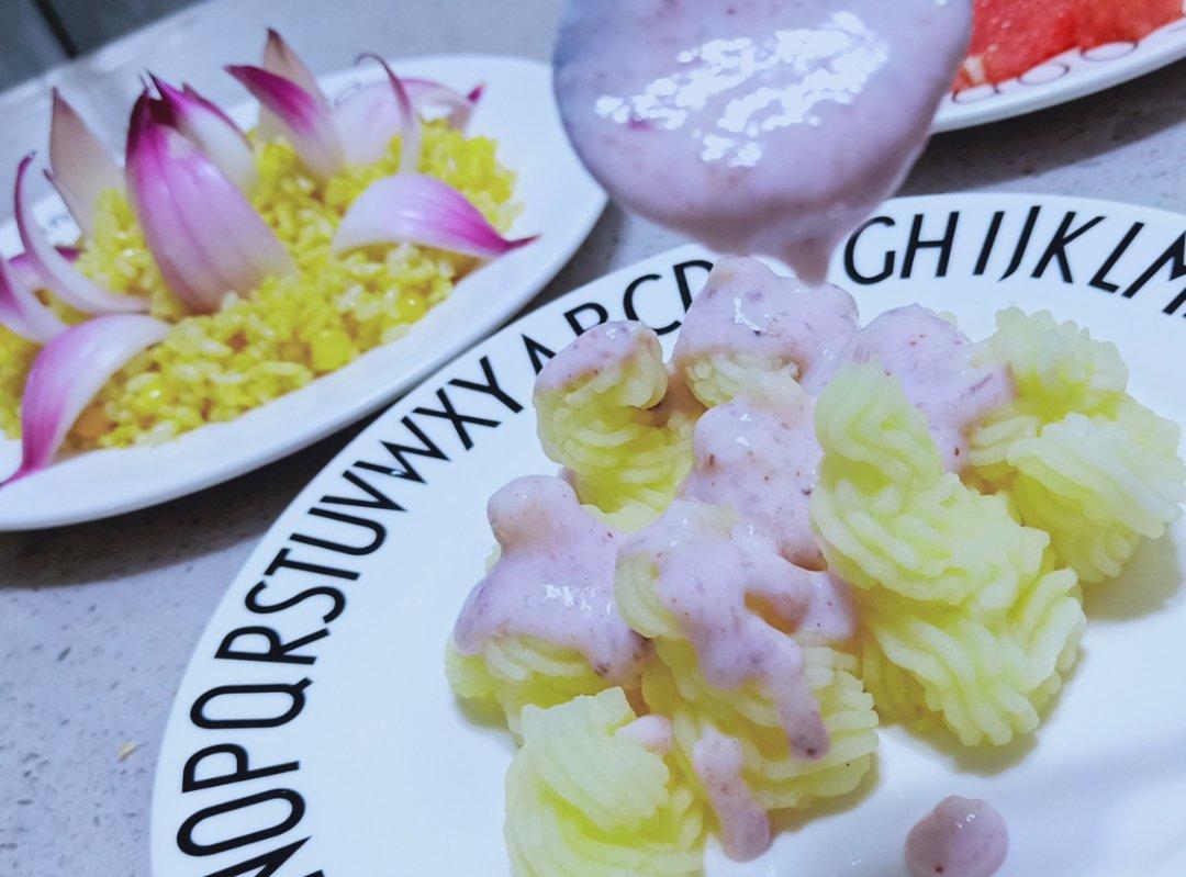 蓝莓土豆泥