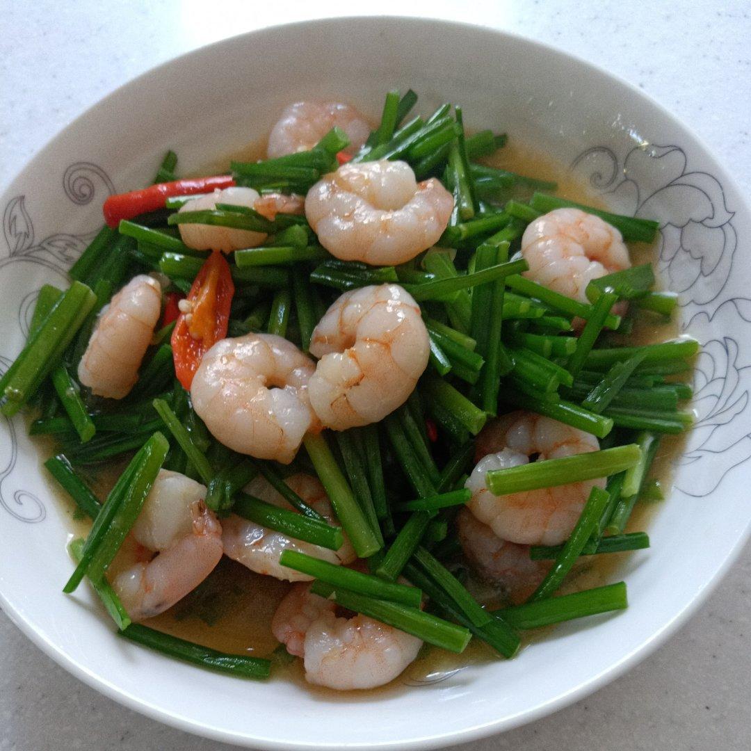 杨绪华做的韭菜花炒虾仁