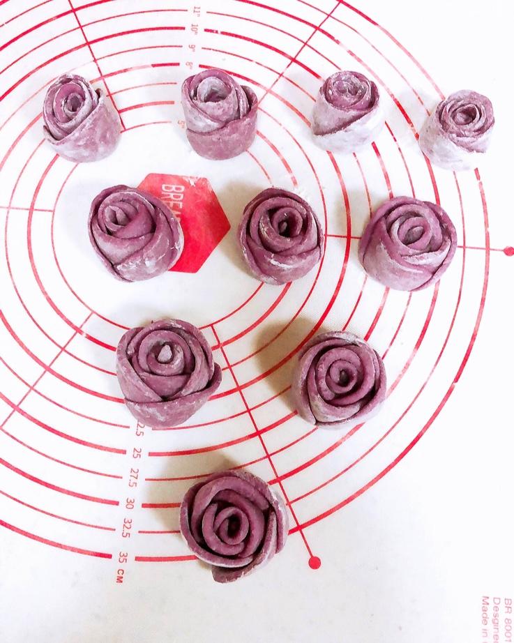 紫薯玫瑰花馒头