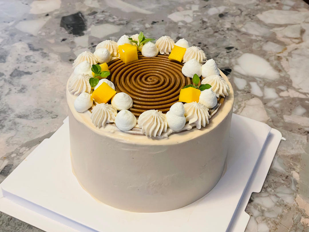 6寸咖啡戚风+咖啡奶油➕咖啡奶冻