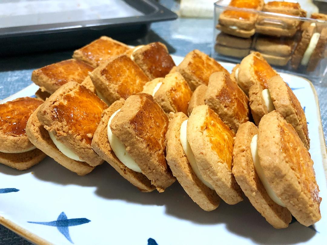 酥软馥郁的乳酪椰子三明治酥饼/烘焙视频饼干篇8