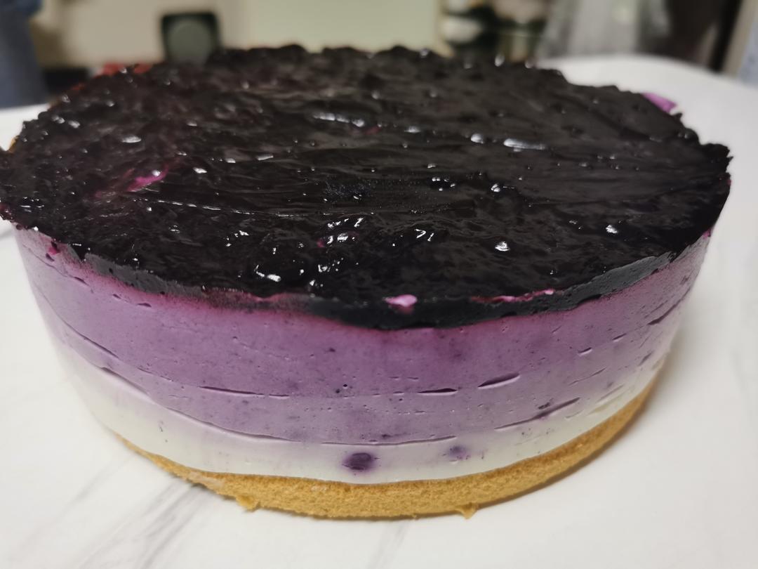 免烤零失败|渐变蓝莓🫐芝士慕斯蛋糕🍰