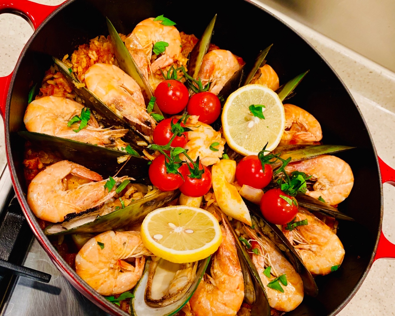 家庭版西班牙海鲜烩饭的做法