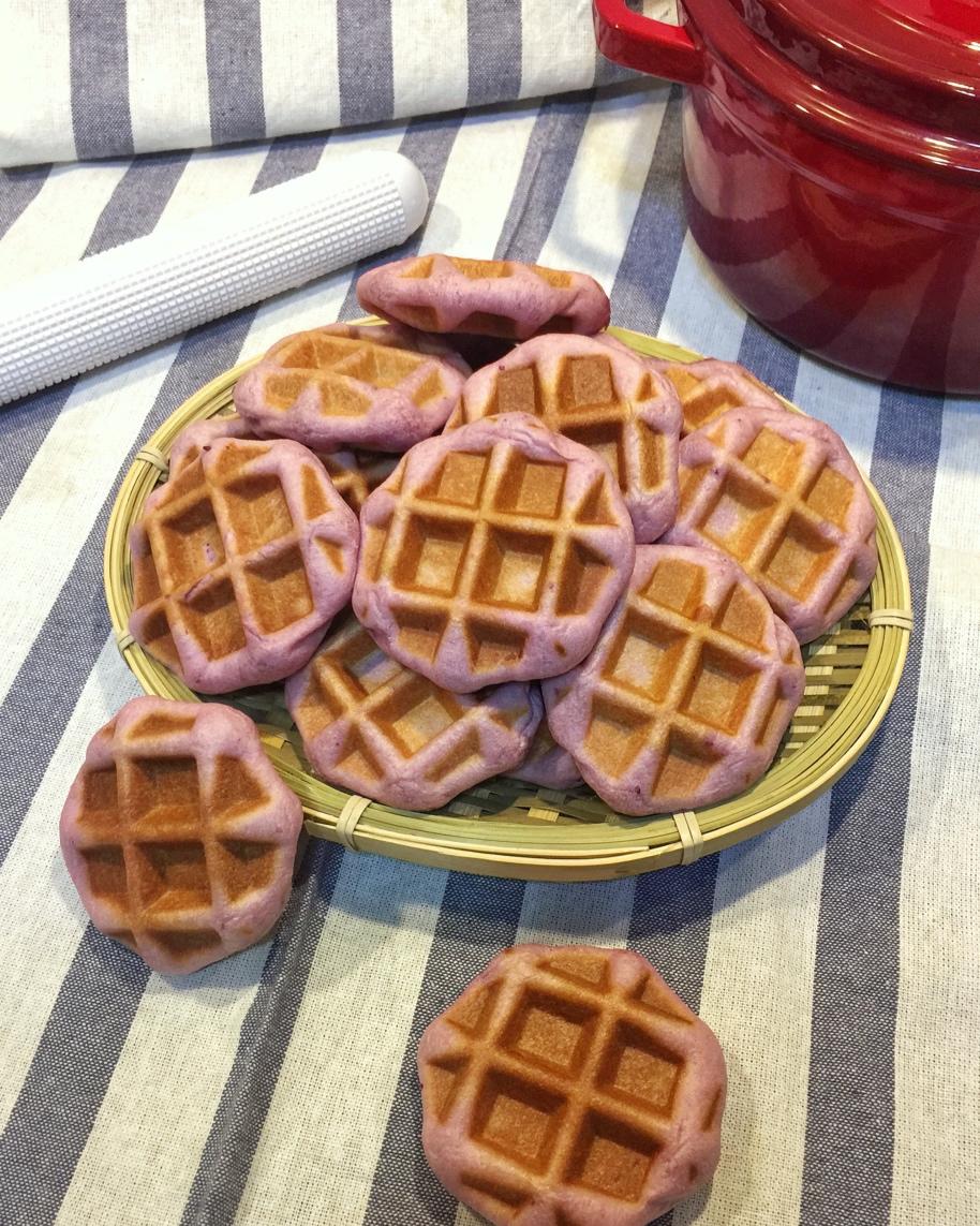 紫薯香芋华夫饼