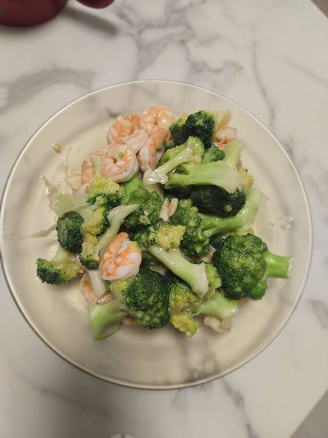 减肥去脂的西兰花炒虾仁