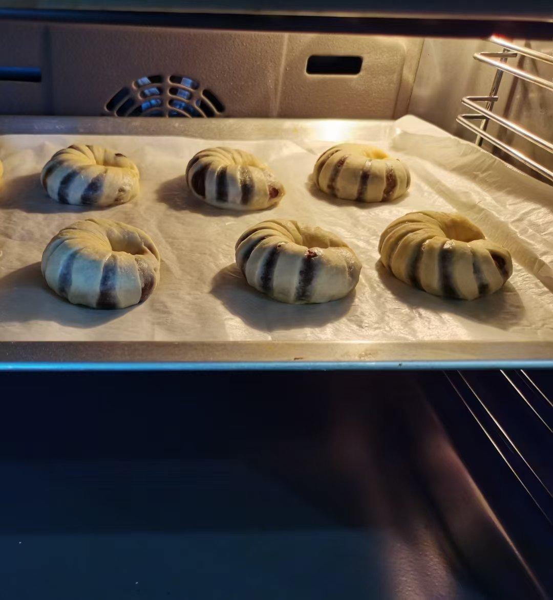 老式豆沙面包圈(只需一次发酵)