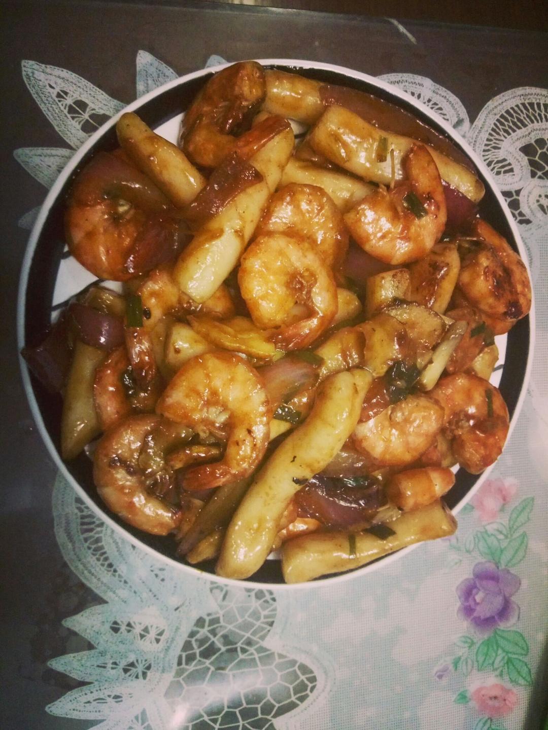 鲜虾炒年糕