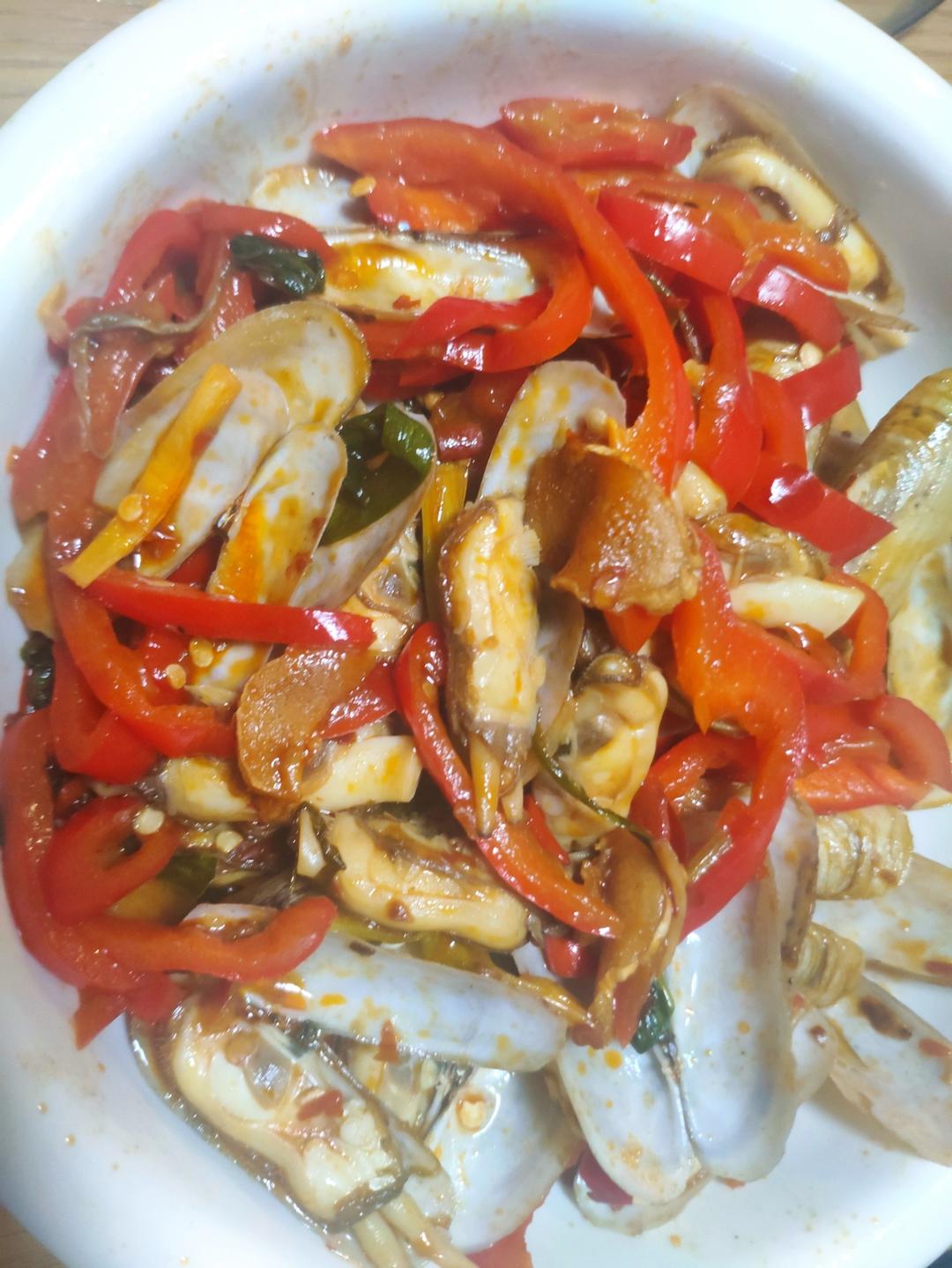 葱姜爆炒蛏子王