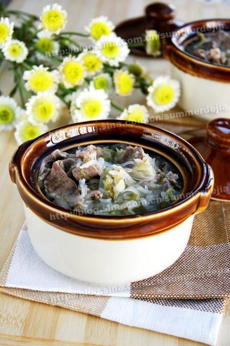 羊肉酸菜粉丝汤的做法