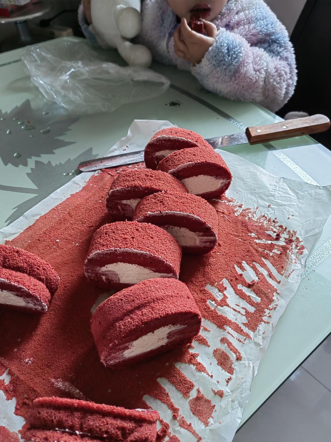 红丝绒蛋糕卷（超详细）