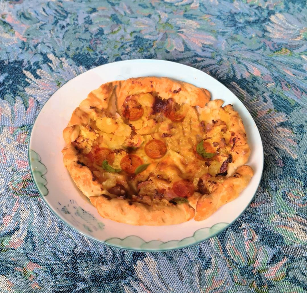 空气炸锅红薯卷边披萨🍕