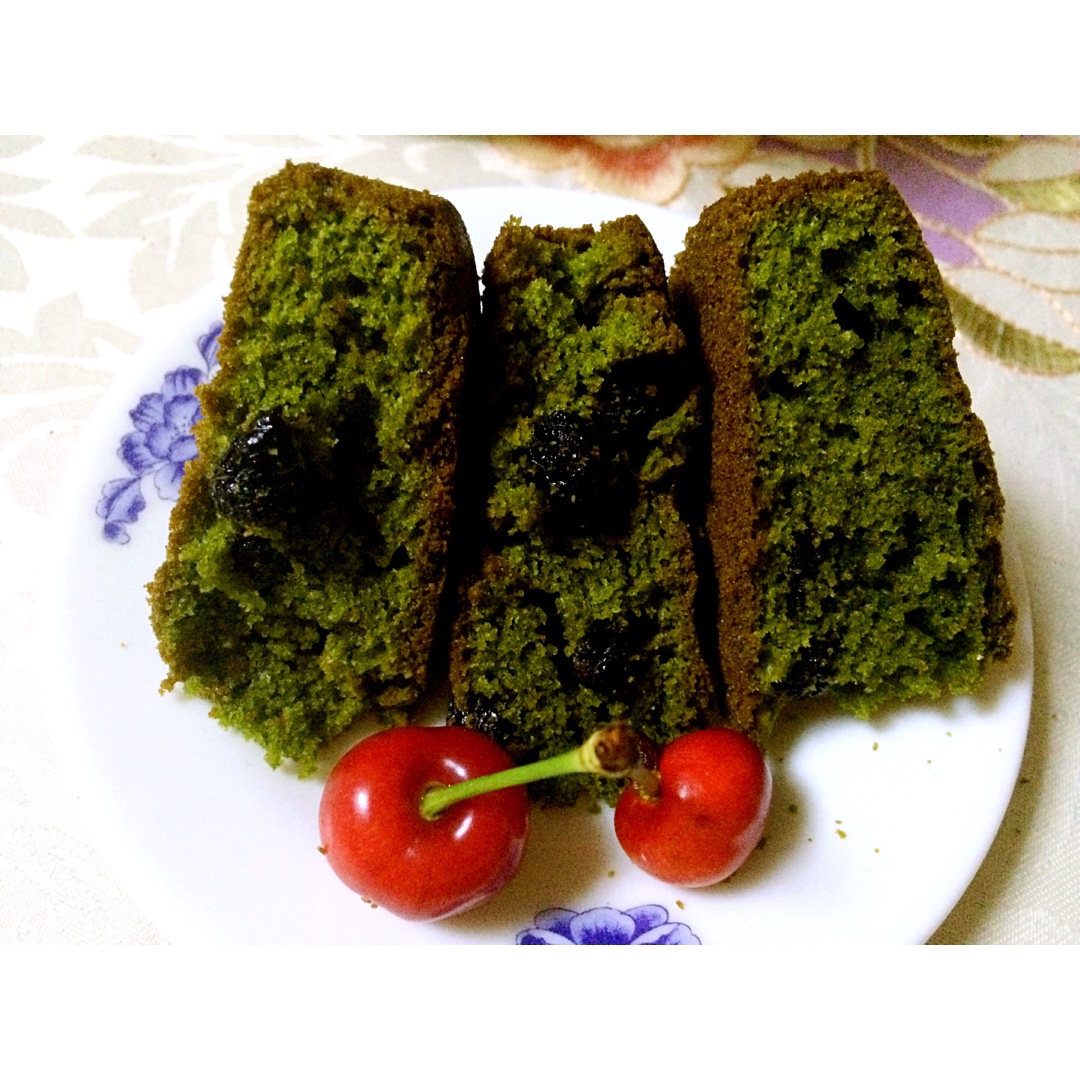 丰润的布朗尼口感-抹茶蜜红豆蛋糕