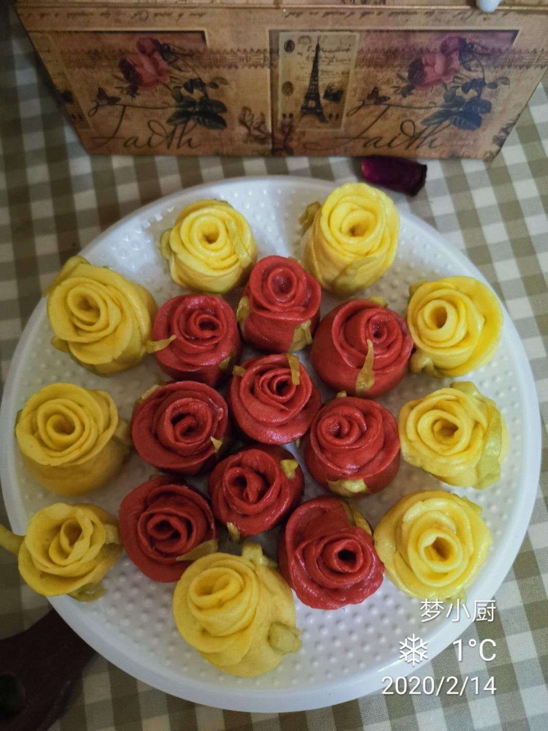玫瑰花馒头