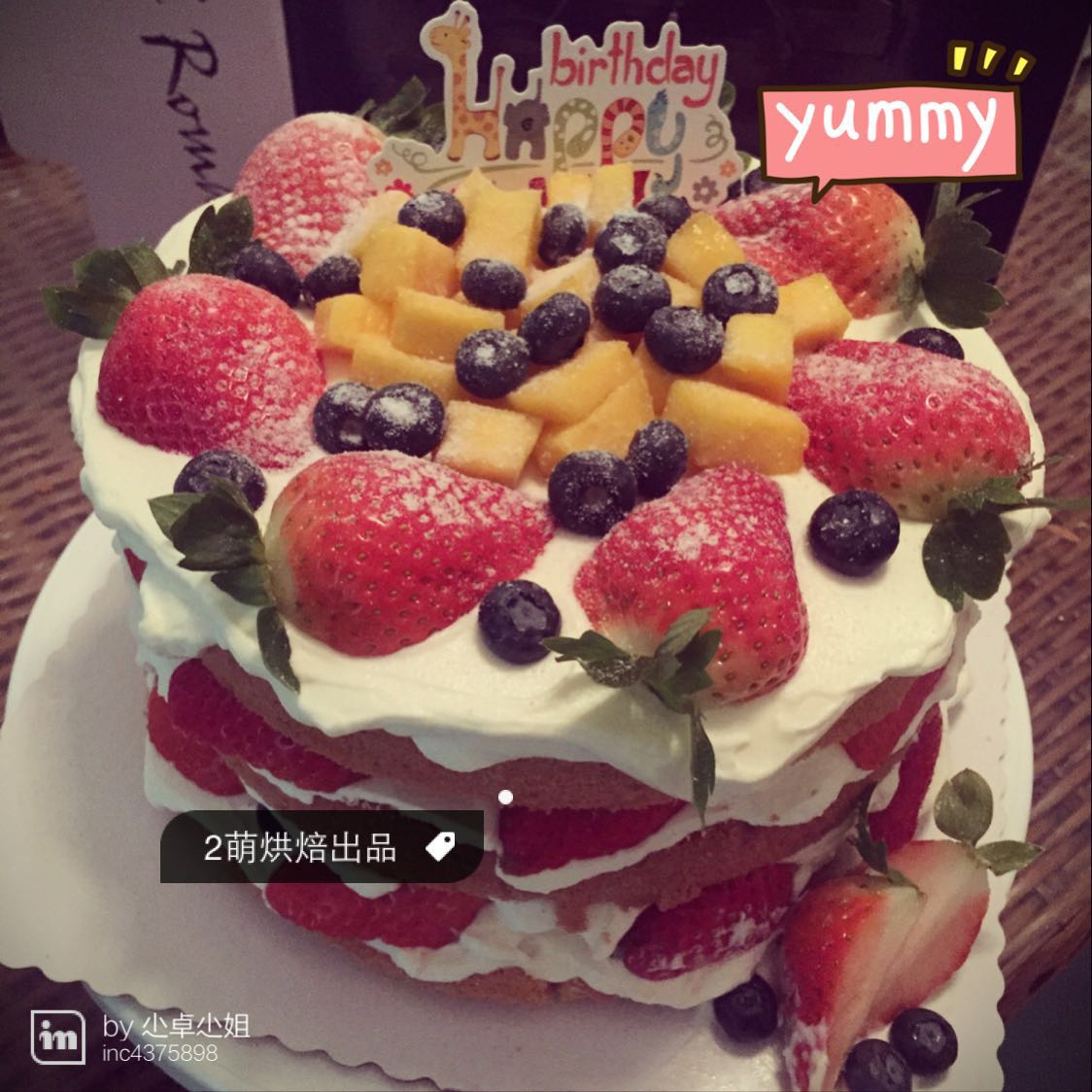 圣诞呆萌裸蛋糕