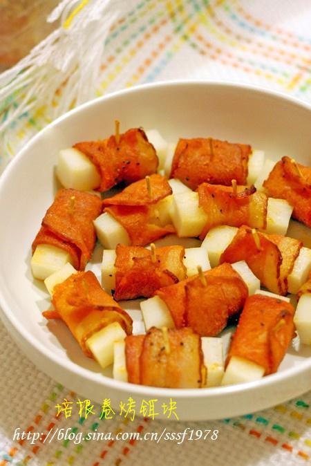 培根卷烤饵块的做法