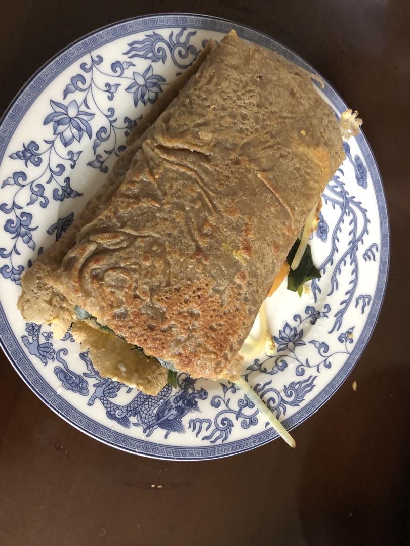 酥脆不用油的杂粮煎饼