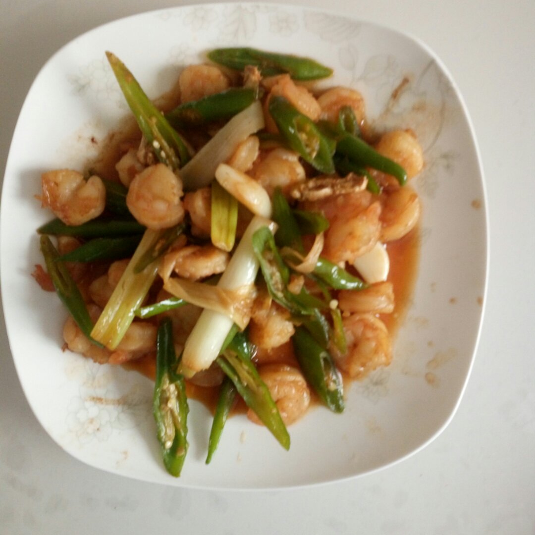 杭椒炒虾仁