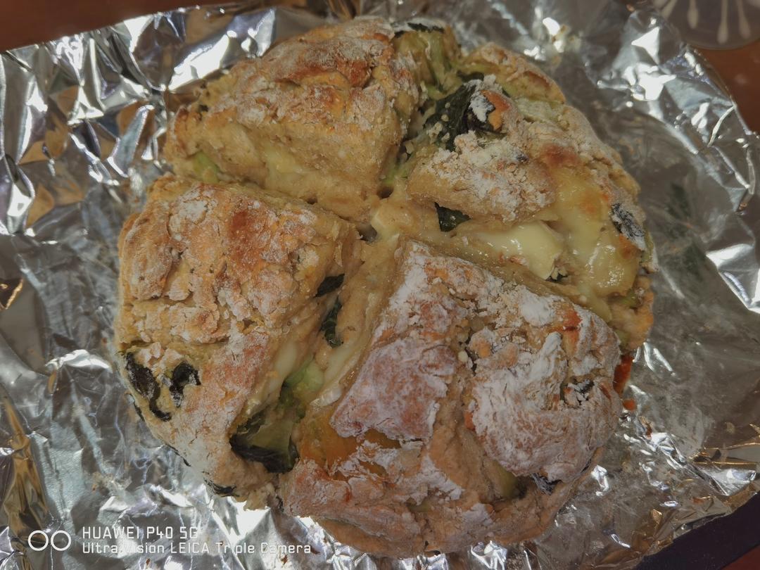 菠菜南瓜奶酪丹波面包丨健康·烘焙