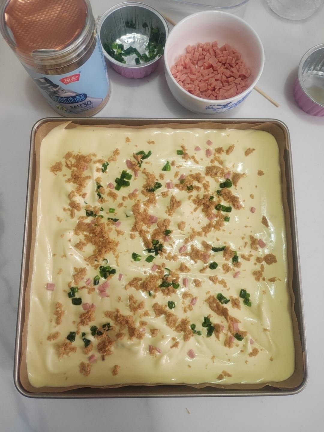 香葱肉松蛋糕卷这样做‼️满屋飘香（小视频食谱）