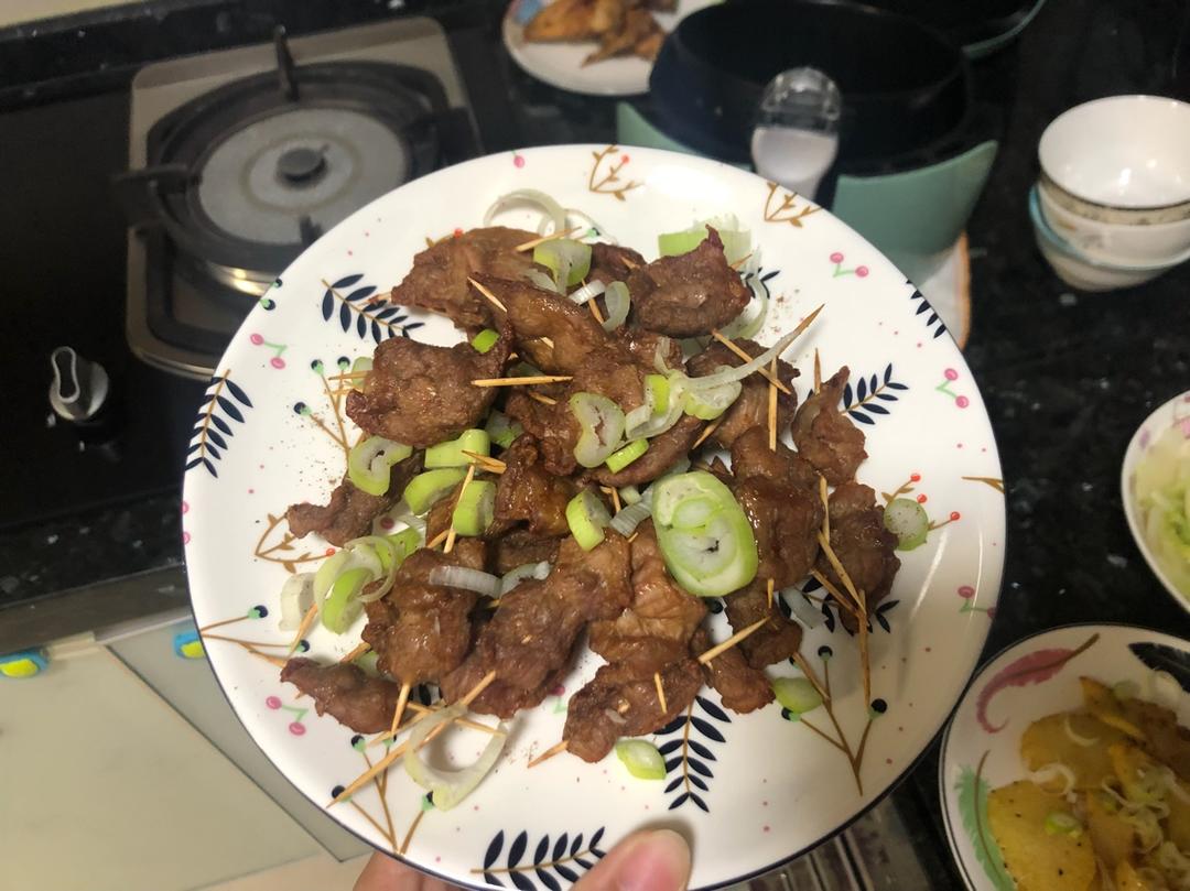 孜然牙签里脊（空气炸锅）