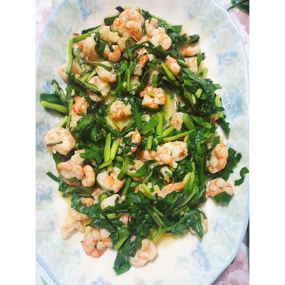 韭菜炒虾仁