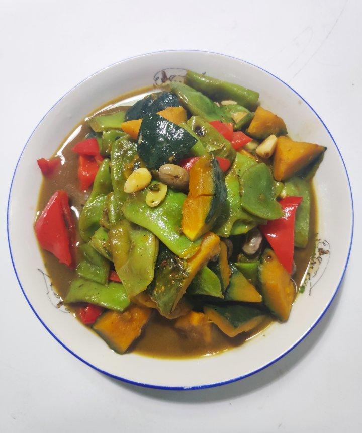 倭瓜炖豆角