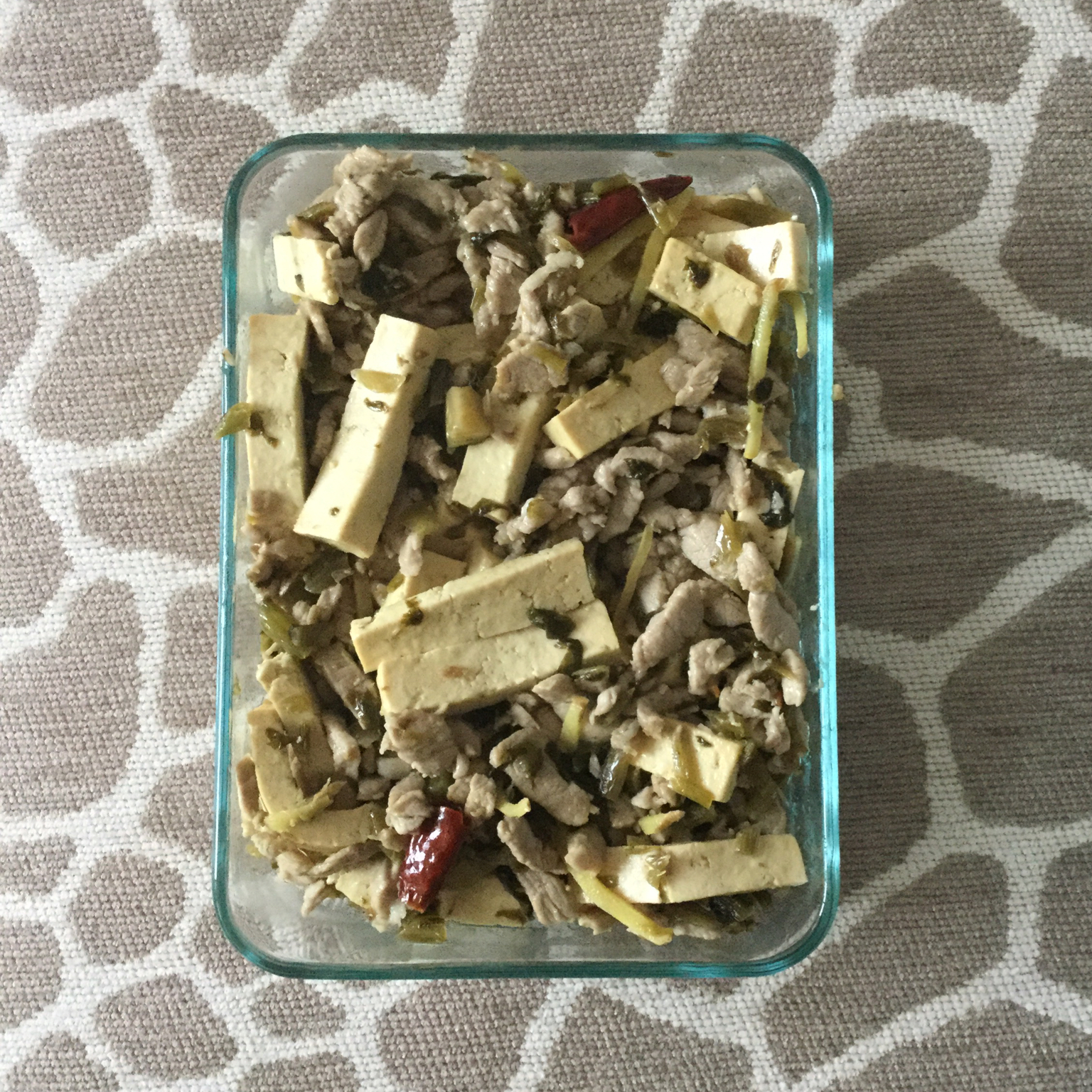 雪菜冬笋炒肉丝