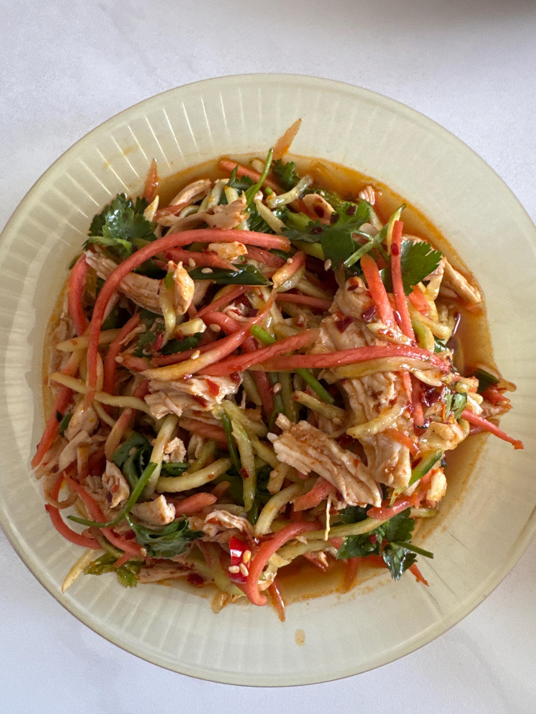 鸡胸肉这样做巨好吃❗️凉拌鸡丝😋低脂高蛋白