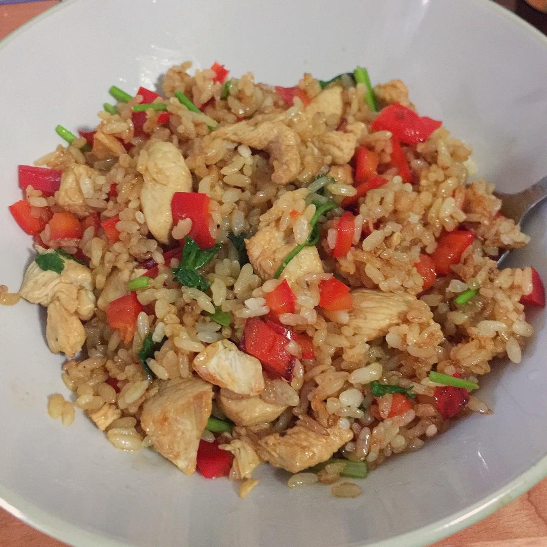 微辣鸡胸肉炒饭（重口香菜版）