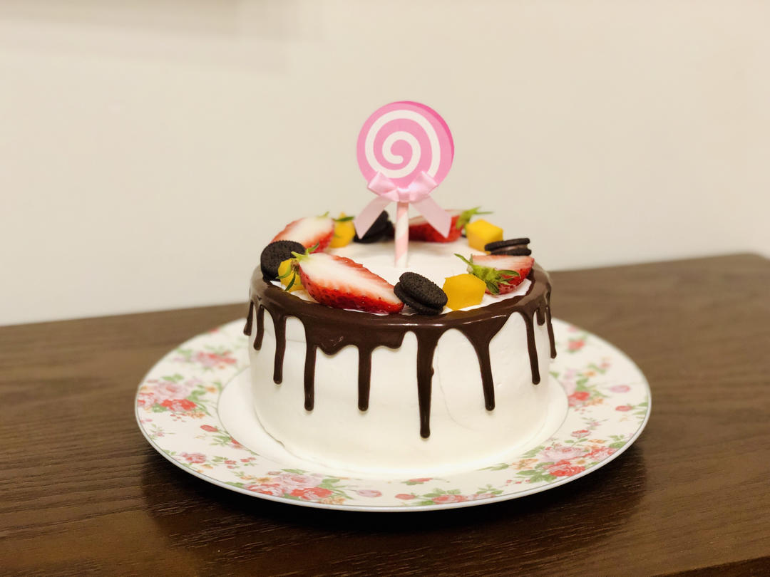 超级简单的味多美同款生日蛋糕（6寸），新手也能高度还原