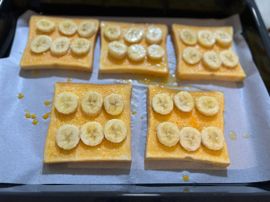 好吃到哭的香蕉烤吐司❗️酥脆香甜❗️零失败❗️