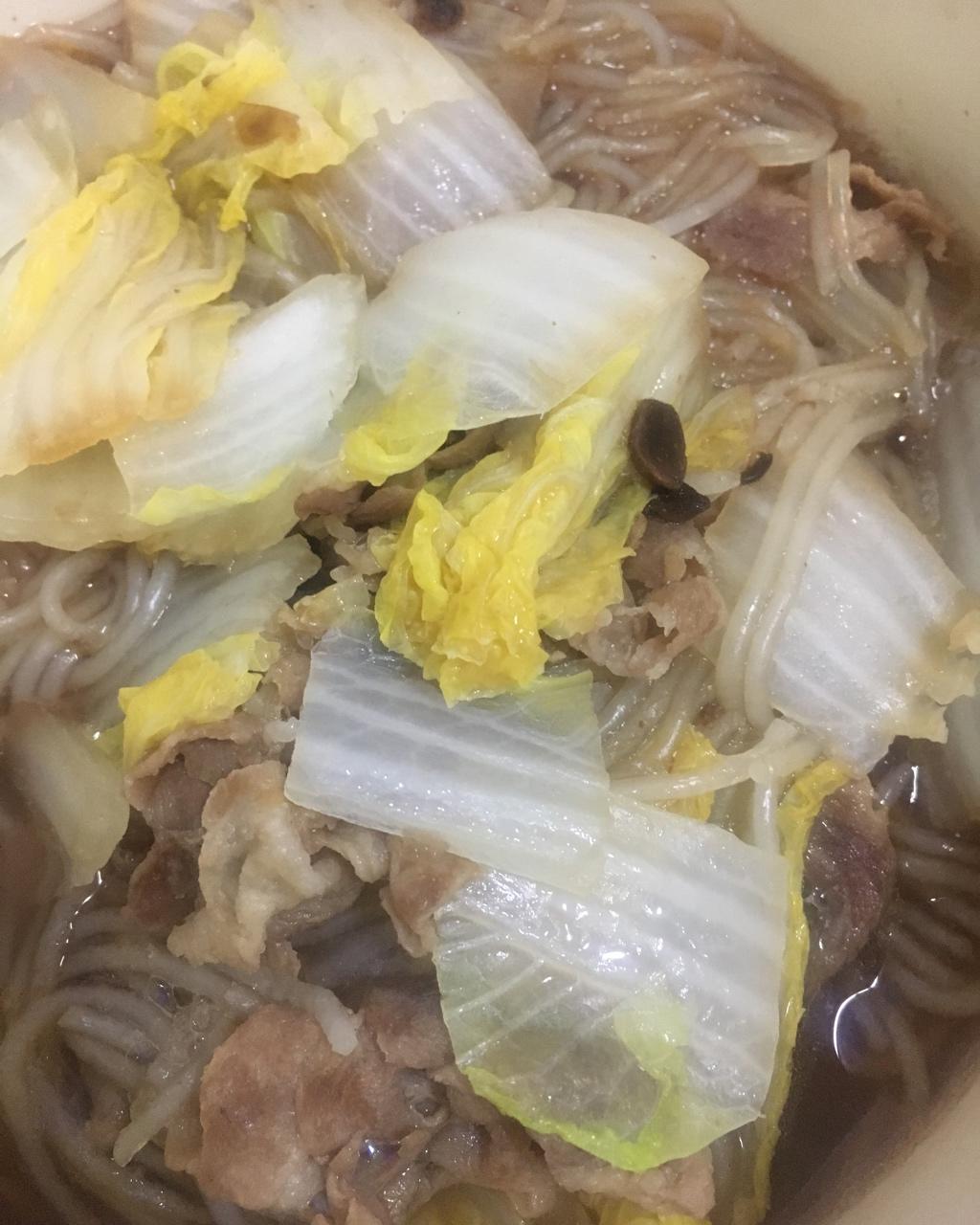 羊肉卷娃娃菜粉丝汤