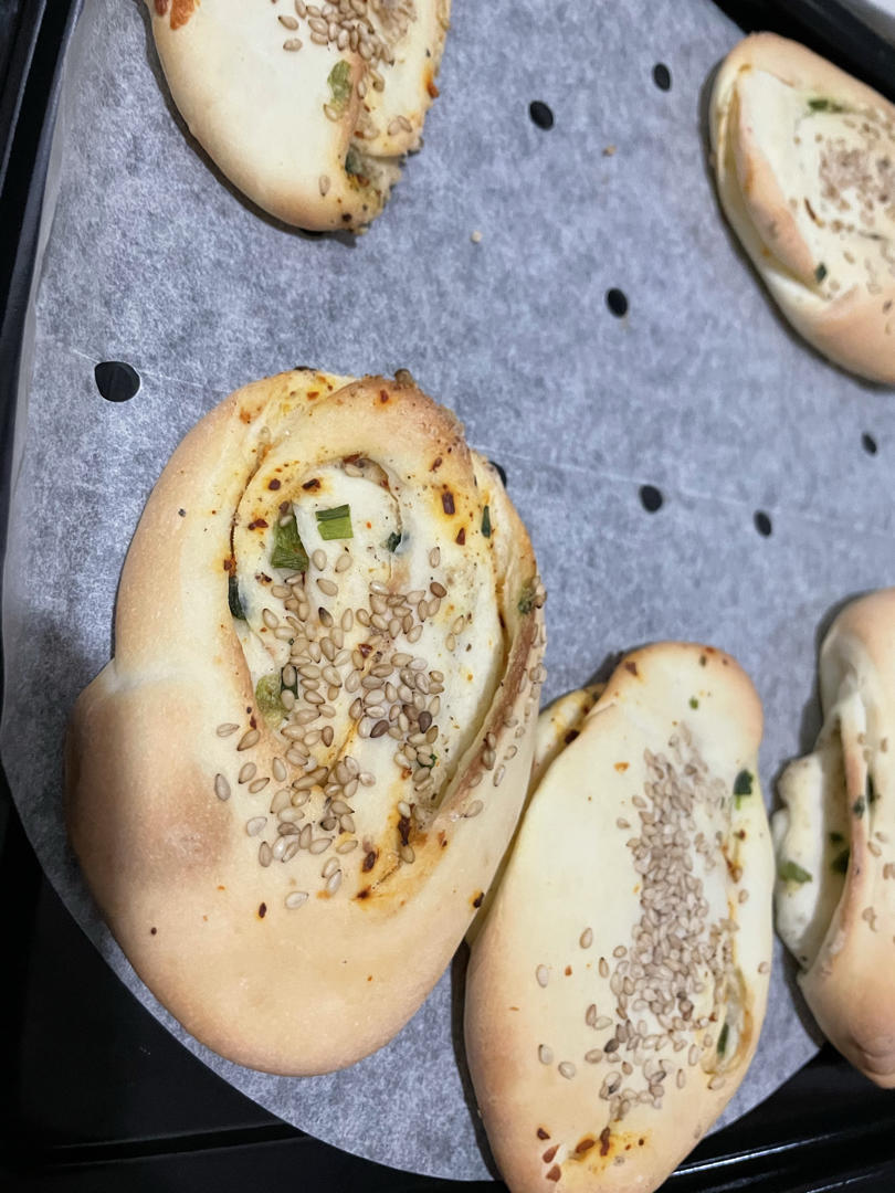 椒盐香葱烧饼