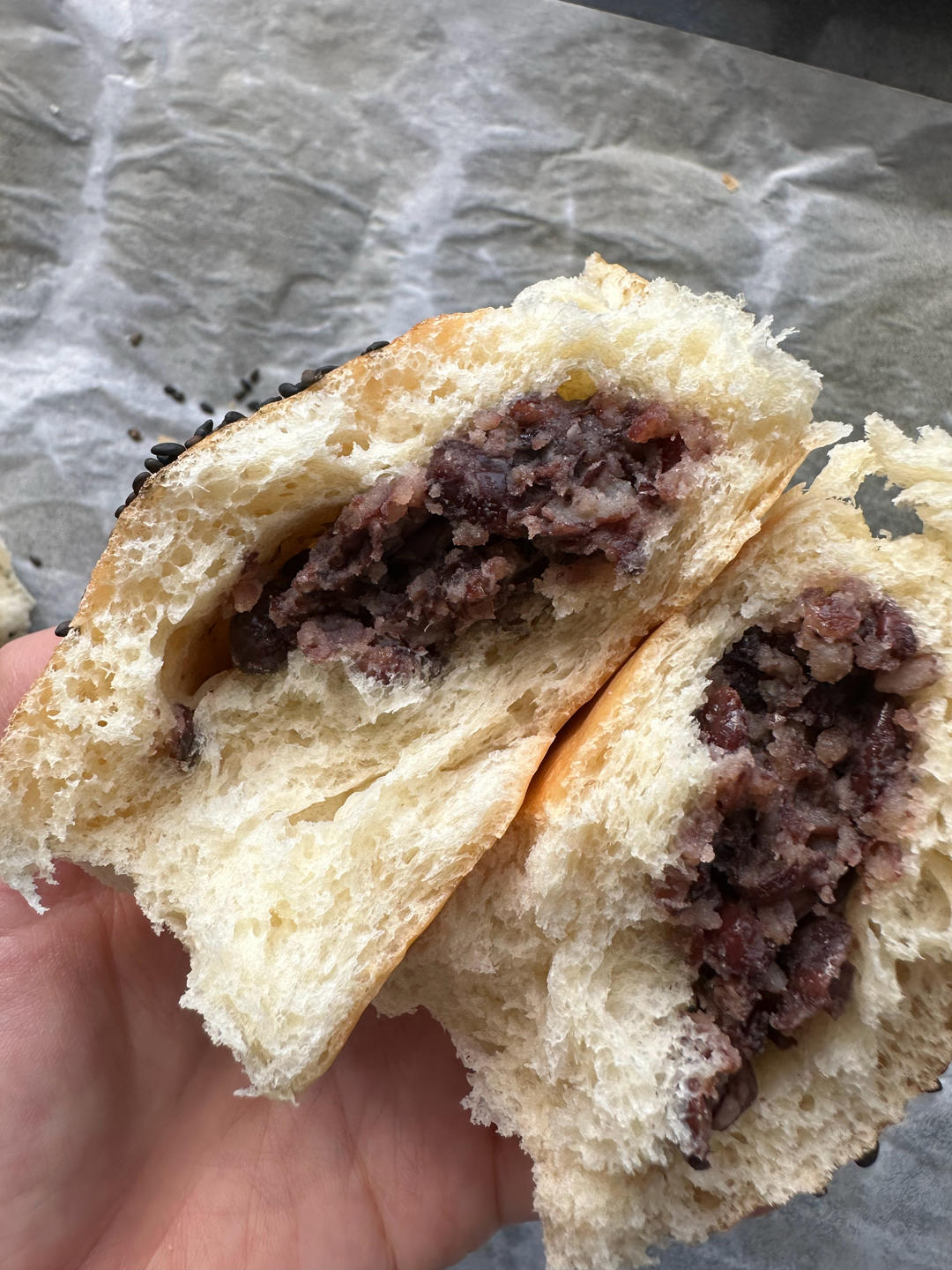 红豆馅餐包的做法